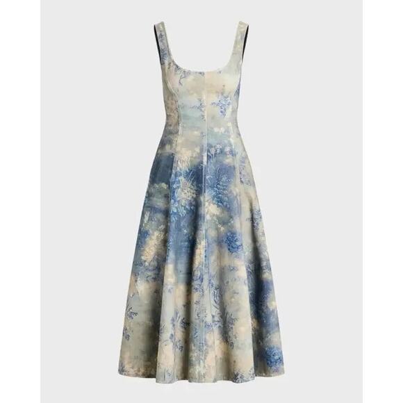 Ralph Lauren  collection Tarian Denim Sleeveless Day dress US10 - Picture 4 of 8